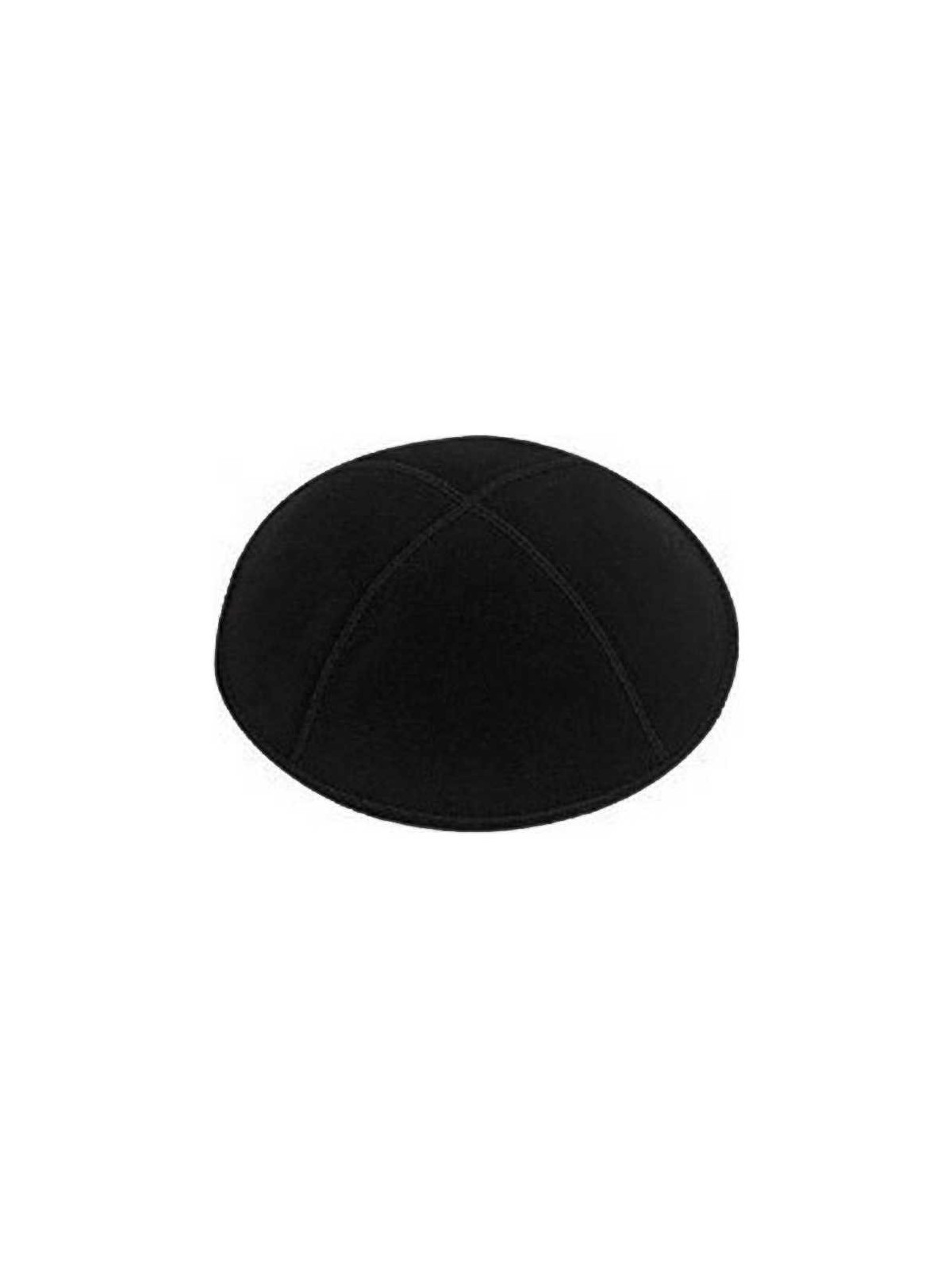 Black Suede Kippah - Medium | Kippahs | Judaica