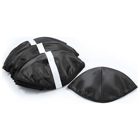Unlined Rayon Shul Kippahs - Black/Gross | Kippahs | Judaica