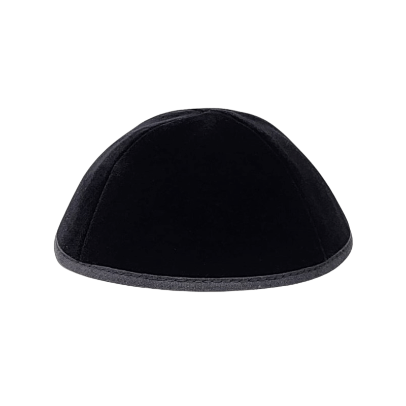 Black 4 Part Velvet Kippah - Size 3 | Kippahs | Judaica