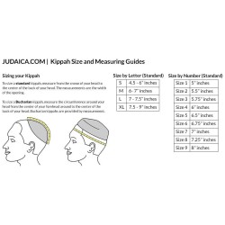 Navy 4 Part Velvet Kippah - Size 3 | Kippahs | Judaica