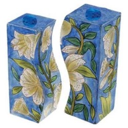 Lilies Fitted Salt & Pepper Shakers | Home Goods | Judaica