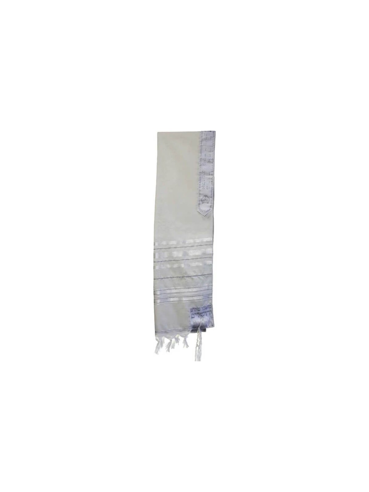 Traditional White with Silver Stripes Wool Tallit | Tallit/Tallis | Ju