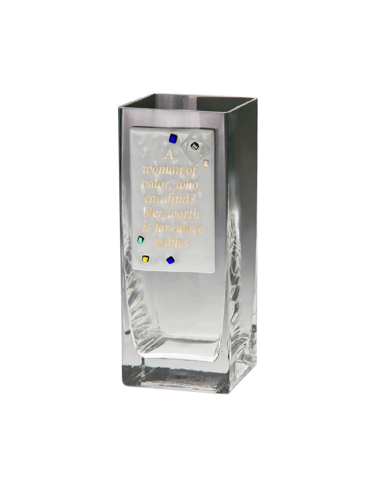 Woman of Valor Clear Vase | Home Goods | Judaica