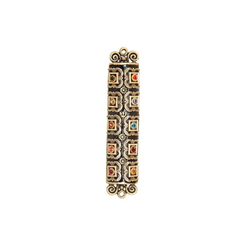 10 Crystals Mezuzah Case | Mezuzahs | Judaica