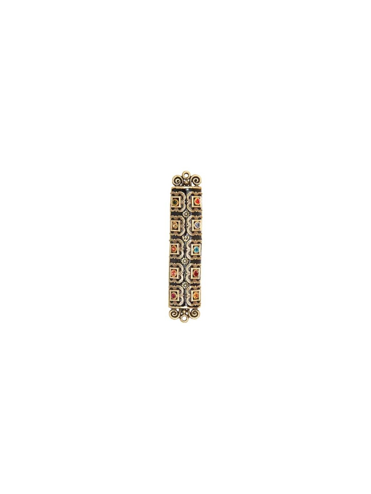 10 Crystals Mezuzah Case | Mezuzahs | Judaica