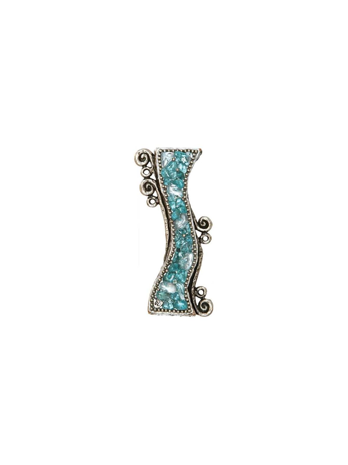Aqua Marine Mezuzah Case | Mezuzahs | Judaica