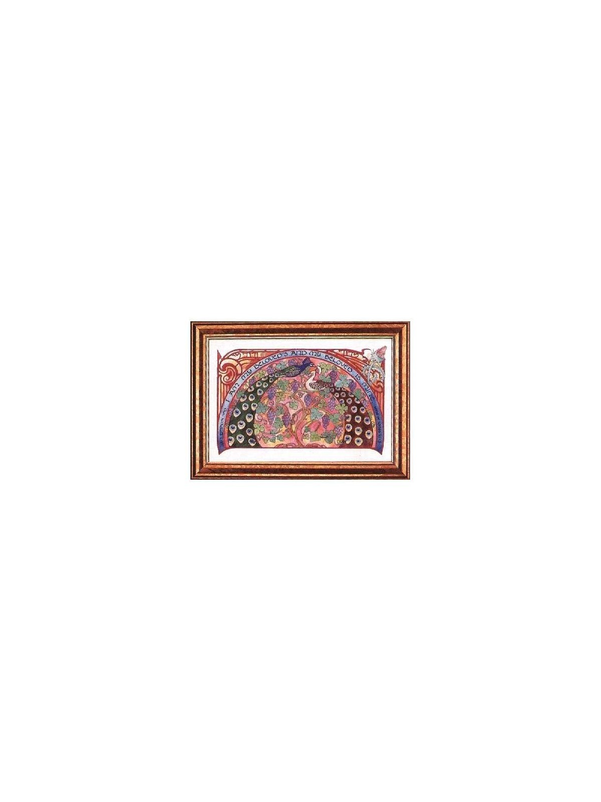 Ani L'Dodi V'Dodi Li Peacocks Framed Art Print | Art | Judaica
