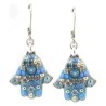 Blue Hamsa Earrings | Jewelry | Judaica