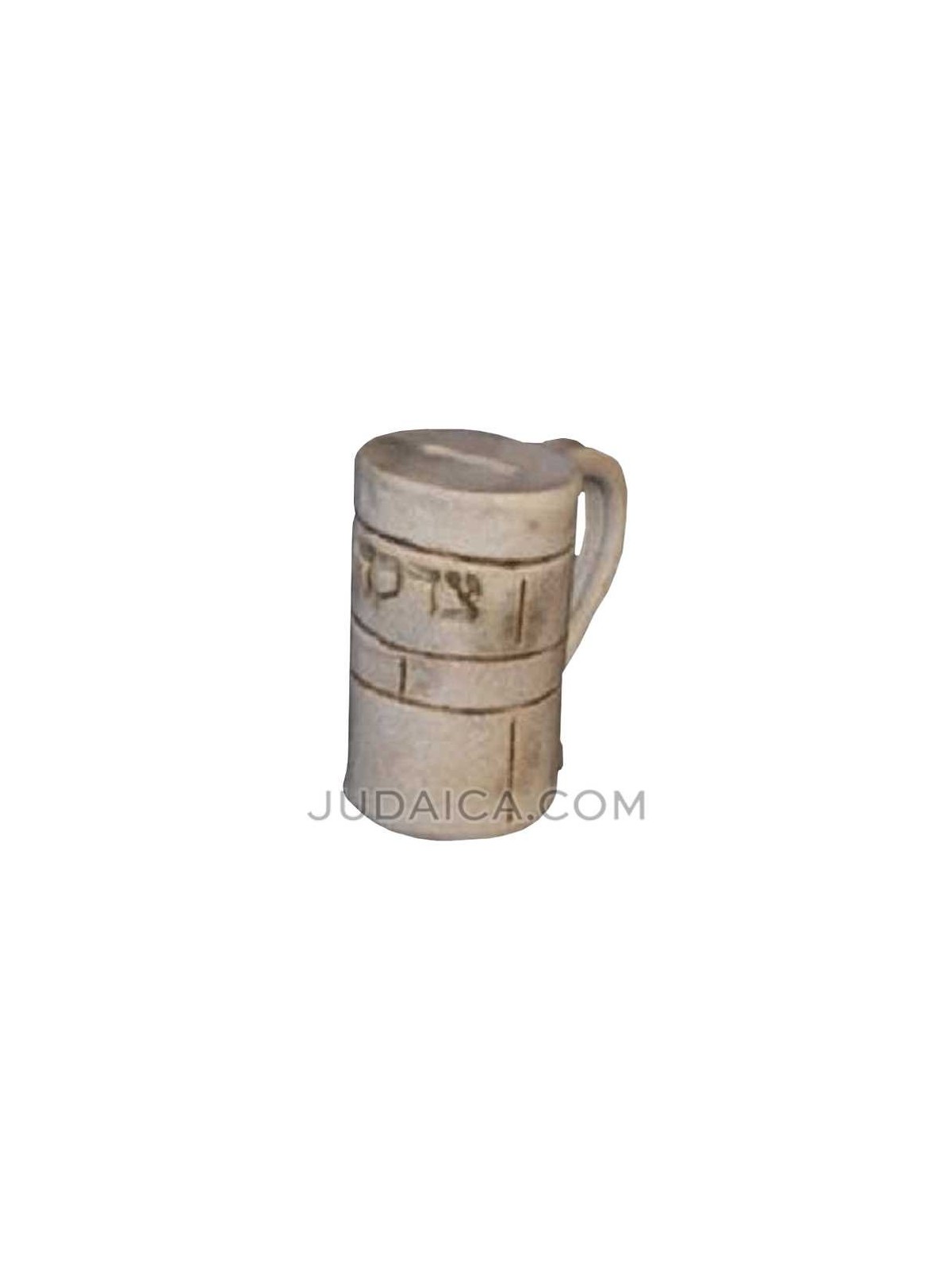 Ceramic Handled Tzedakah Box | Tzedakah Boxes | Judaica