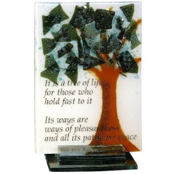 Fused Glass Tree of Life Plaque | Art | Judaica