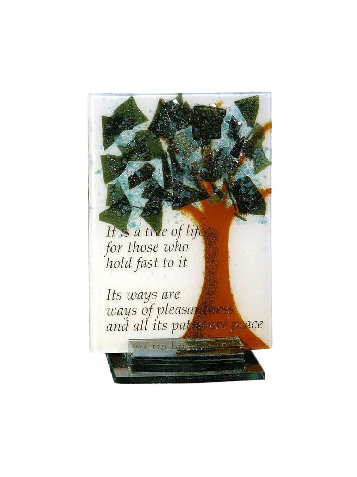 Fused Glass Tree of Life Plaque | Art | Judaica