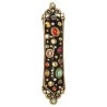 Regal Multi-Color Ornamented Black Mezuzah Case | Mezuzahs | Judaica