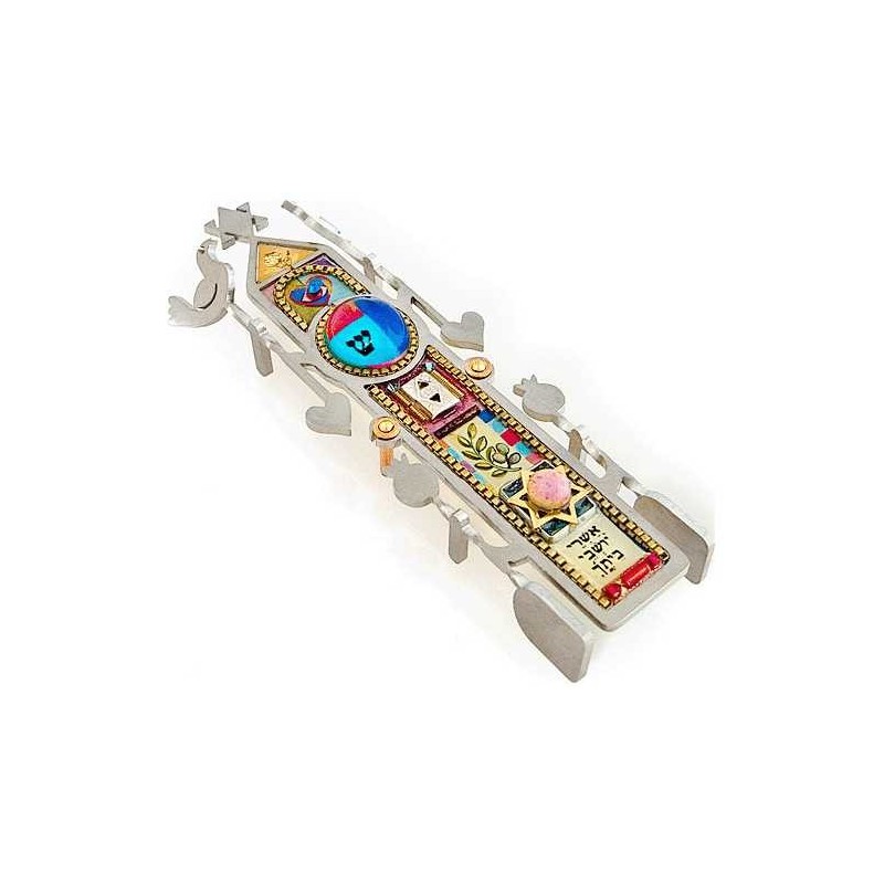 Column of Blessing Mezuzah Case | Mezuzahs | Judaica