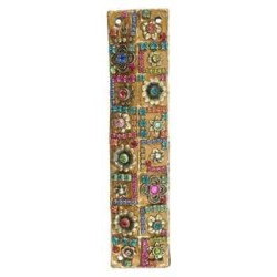 Floral Crystals Mezuzah Case | Mezuzahs | Judaica