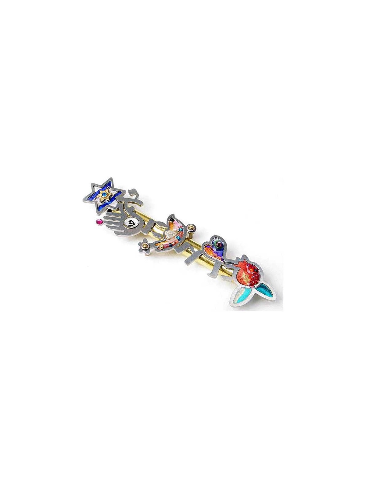 Peace and Love Mezuzah Case | Mezuzahs | Judaica