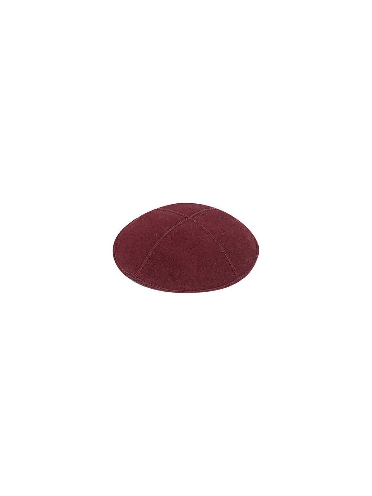 Maroon Suede Kippah | Kippahs | Judaica