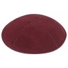 Maroon Suede Kippah | Kippahs | Judaica