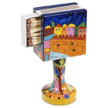 Jerusalem Matchbox Stand | Candle Holders | Judaica