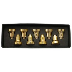 Gold Menorah Wax Drip Cups - Set of 9 | Hanukkah | Judaica