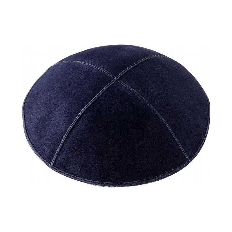 Navy Suede Kippah | Kippahs | Judaica