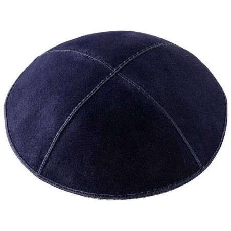 Navy Suede Kippah | Kippahs | Judaica