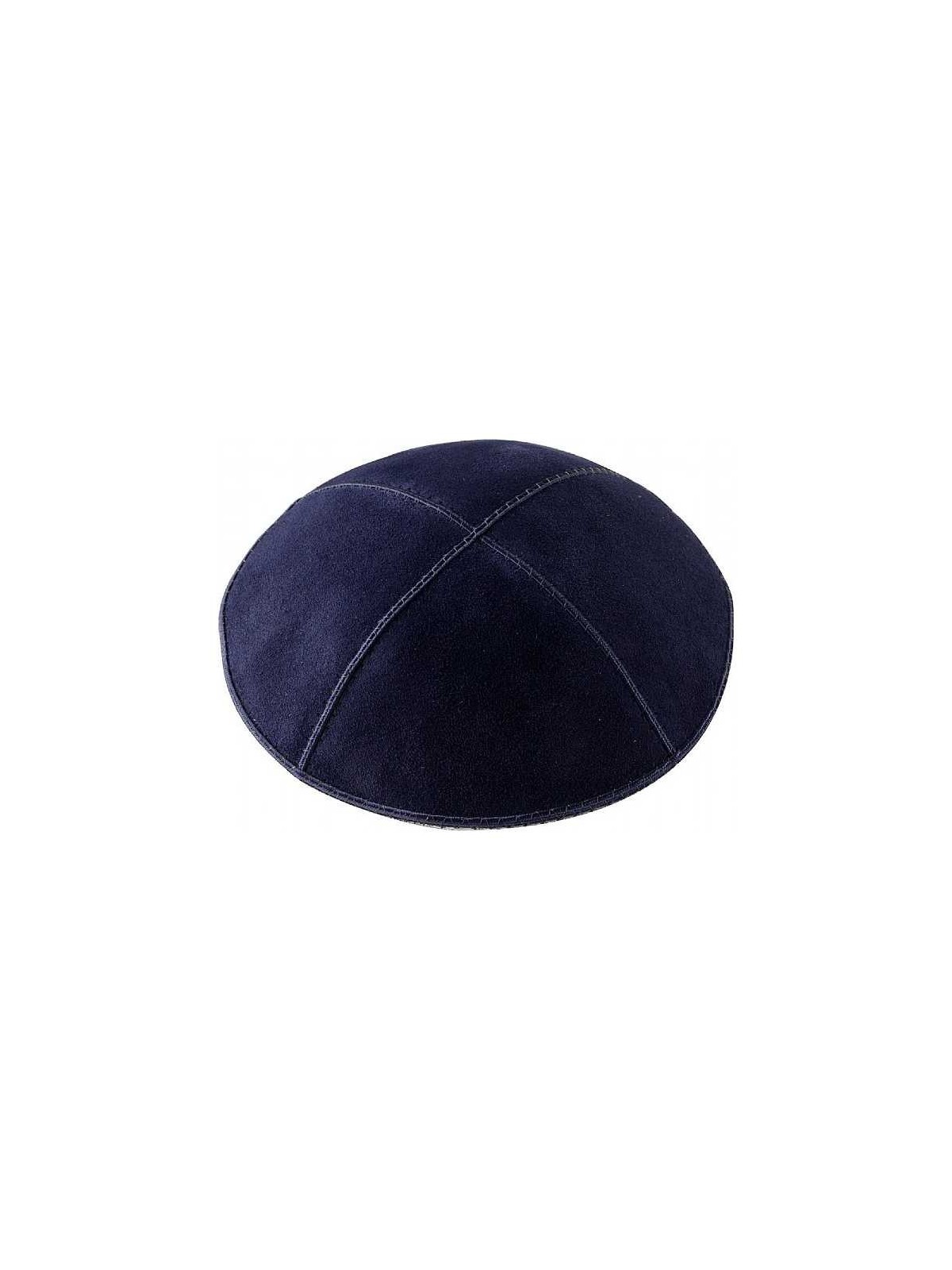 Navy Suede Kippah | Kippahs | Judaica