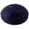 Navy Suede Kippah | Kippahs | Judaica