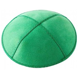 Green Suede Kippah | Kippahs | Judaica