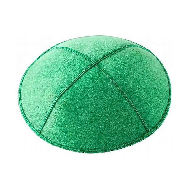 Green Suede Kippah | Kippahs | Judaica