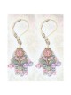 Floral Pink Hamsa Earrings | Jewelry | Judaica