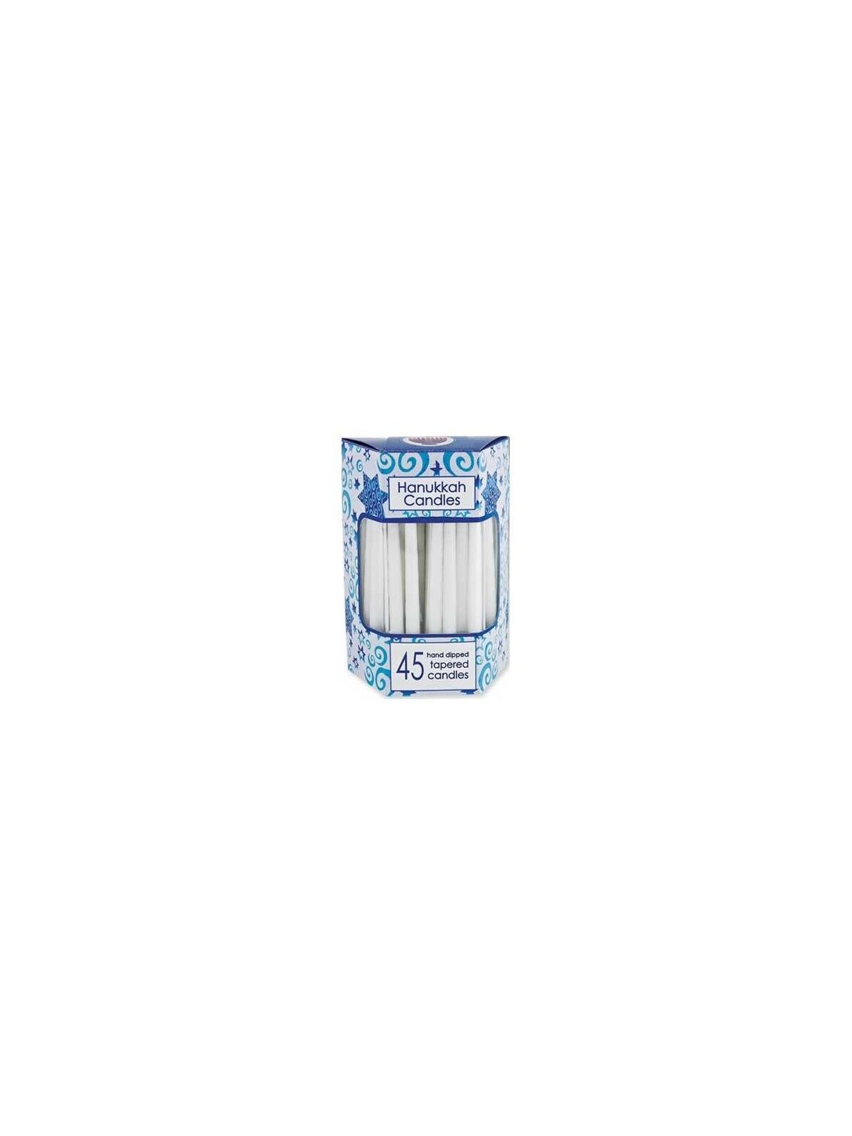 Deluxe Tapered Solid White Hanukkah Candles | Hanukkah | Judaica