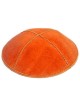 Orange Suede Kippah | Kippahs | Judaica