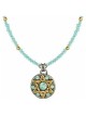 Light Blue Beaded Star of David Necklace with Bead | Jewelry | Judaica