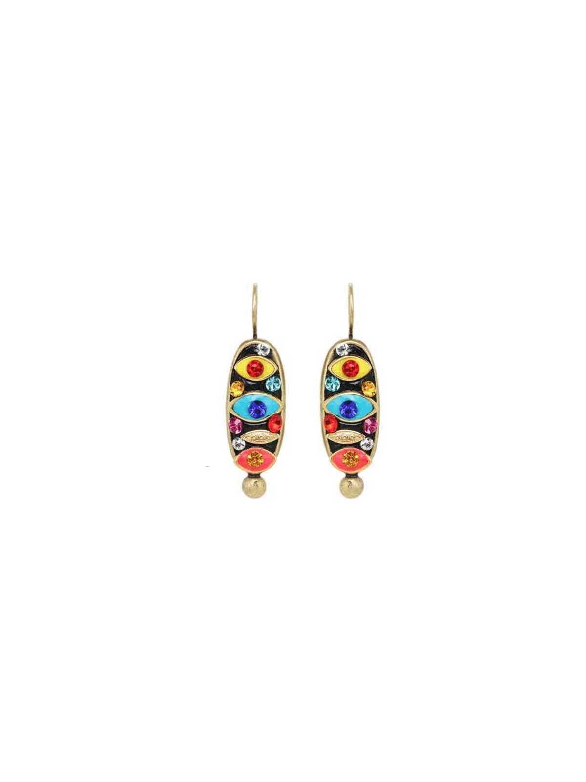 Oval Multi-Eye Wireback Earrings | Jewelry | Judaica