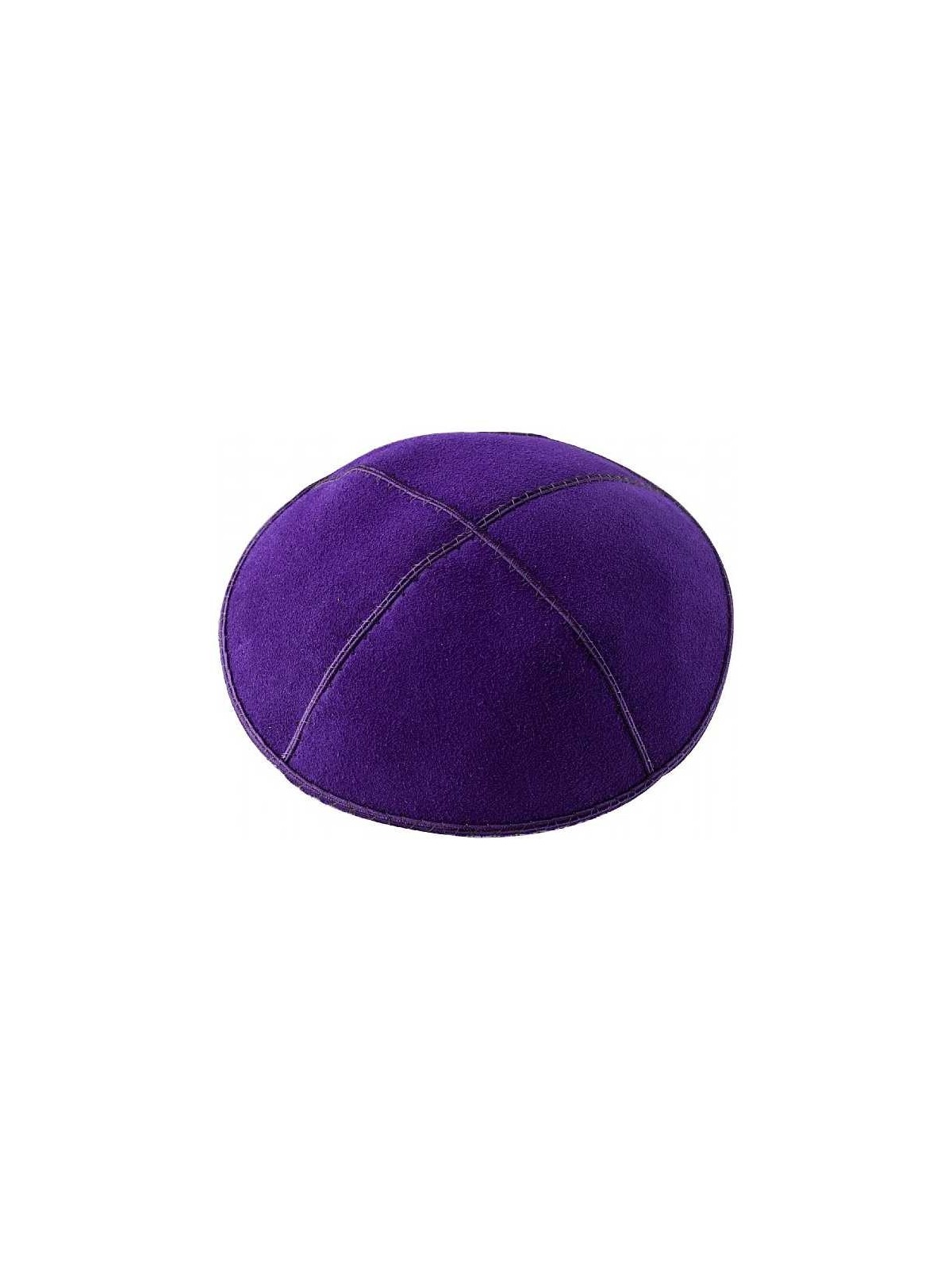 Purple Suede Kippah | Kippahs | Judaica