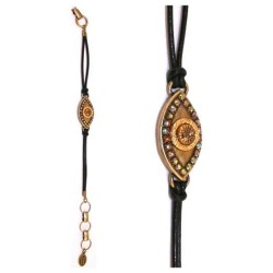 Gold Evil Eye Bracelet with Iridescent Crystals | Jewelry | Judaica