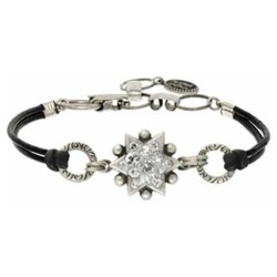 Crystal Star of David Leather Bracelet | Jewelry | Judaica