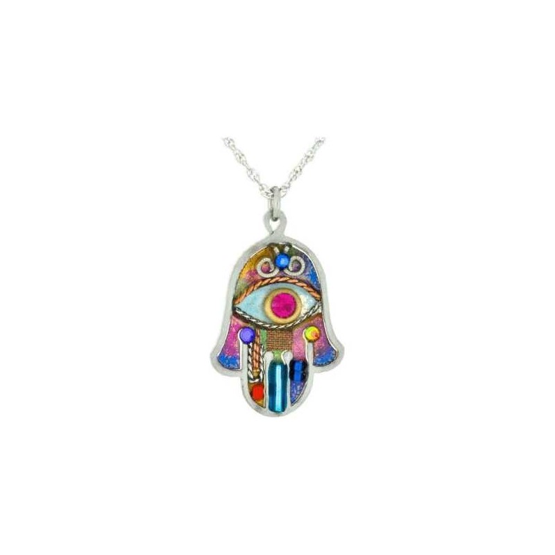 Vibrant Hamsa Necklace | Jewelry | Judaica