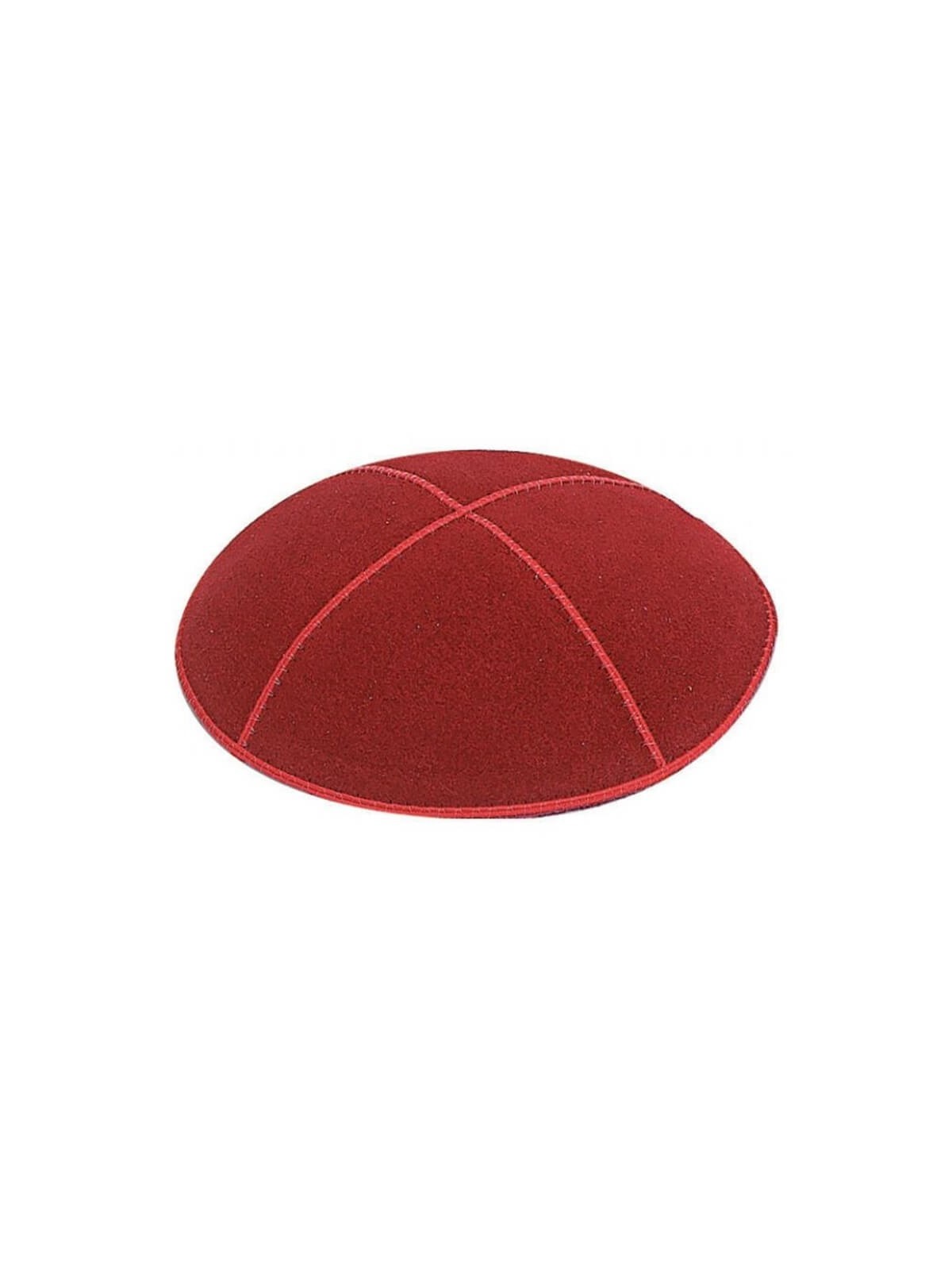 Red Suede Kippah | Kippahs | Judaica