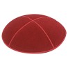 Red Suede Kippah | Kippahs | Judaica