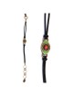 Green Evil Eye Bracelet with Red Crystal | Jewelry | Judaica