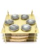 Mixed Metal Gold Tiered Seder Plate | Passover | Judaica