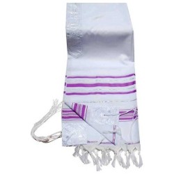 Striped Acrylic Tallit - Purple | Tallit/Tallis | Judaica