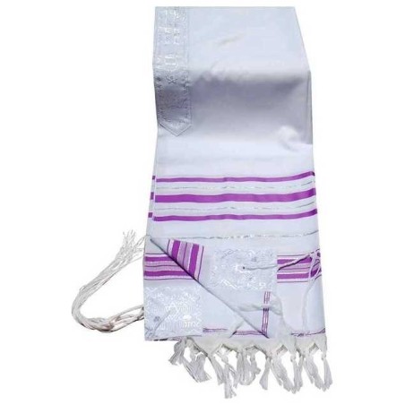 Striped Acrylic Tallit - Purple | Tallit/Tallis | Judaica