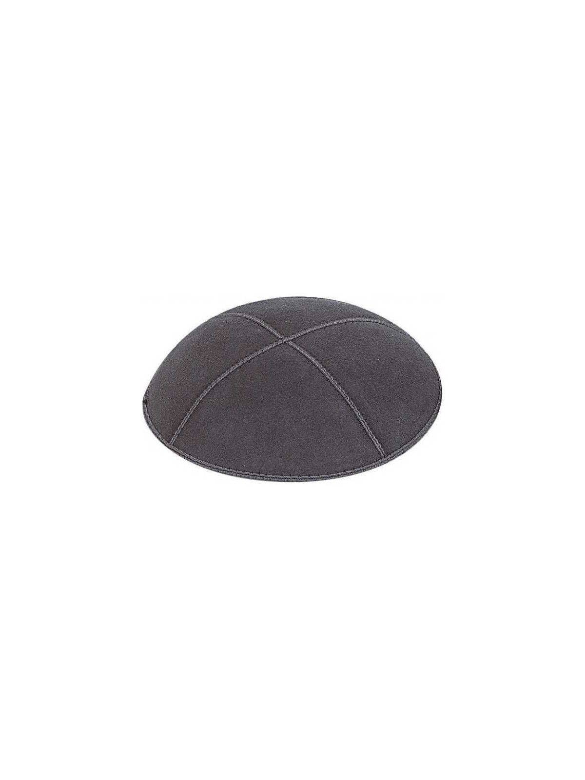 Dark Gray Suede Kippah | Kippahs | Judaica