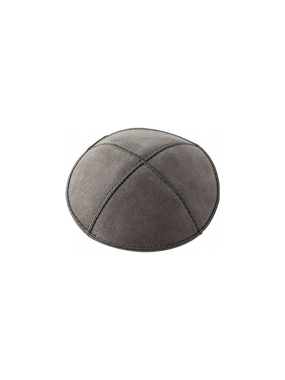 Dark Gray Suede Kippah | Kippahs | Judaica