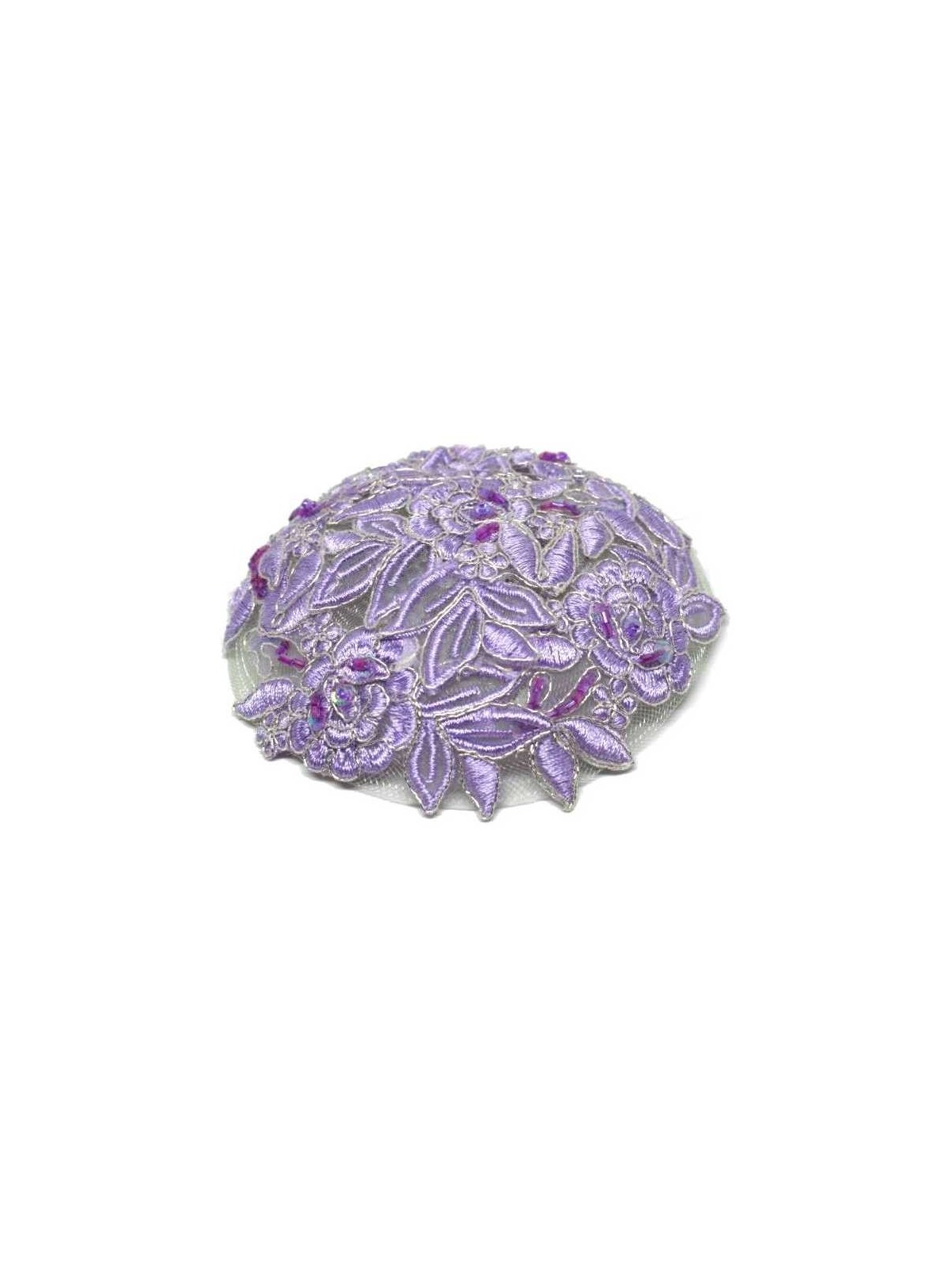 Embroidered Lilac Women's Headcover | Kippahs | Judaica