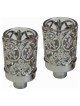 Neronim Floral Glass Candle Holders | Candle Holders | Judaica