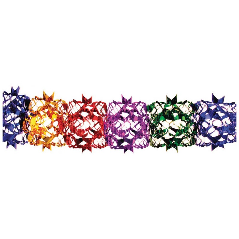Foil Multi-Colored Large Garland | Sukkot | Judaica
