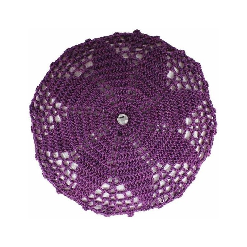 Ladies Crocheted Head Covers - Purple | Kippahs | Judaica
